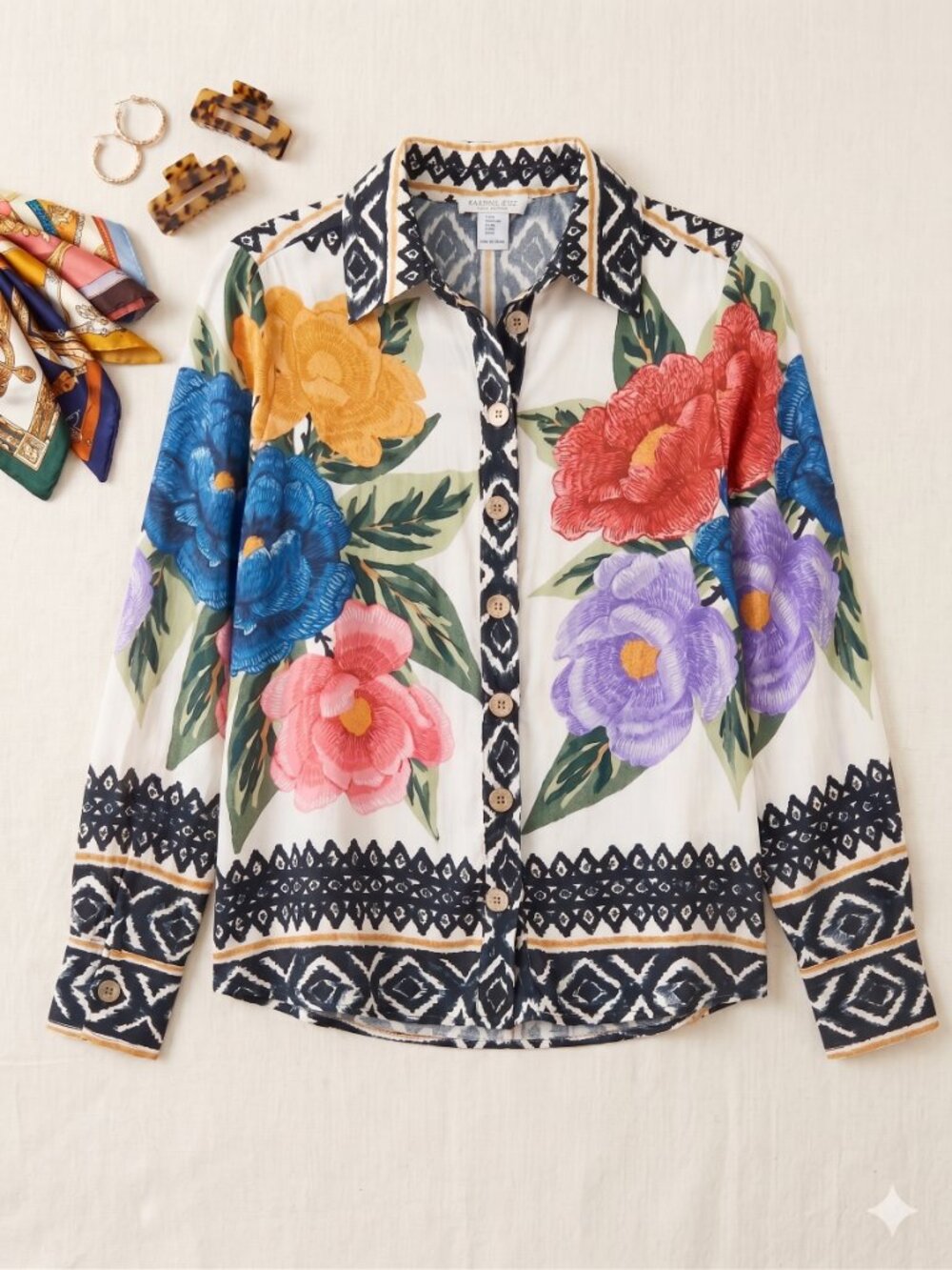 Rachel Zoe Floral Button-Down Shirt